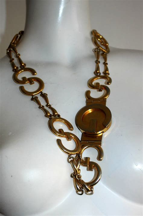 gucci signature necklace|Gucci necklace vintage.